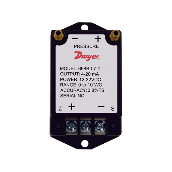 Differential pressure transmitter with conduit cover, range 0-1.0inwc